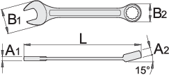 Llave combinada larga, para un trabajo seguro en las alturas, 120-1H - Imagen 3
