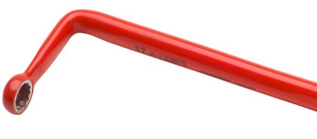Llave estrella acodada 90º, aislada