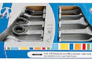 Juego de llaves de trinquete combinación forjada en caja