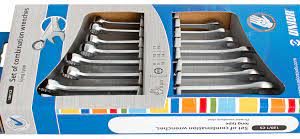 Juego de llaves combinadas largas, en caja de cartón