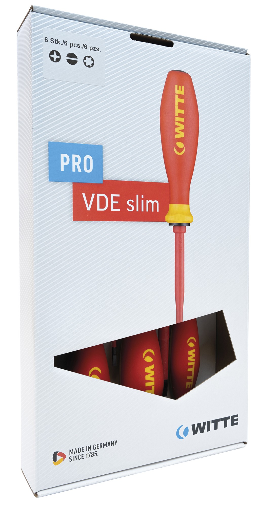 Juego de destornilladores aislados con varilla reducida PRO VDE Slim - Imagen 2