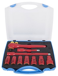 Juego de vasos y accesorios aislados de 1/2" en caja de plástico