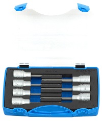 Juego de vasos con perfil TX, largos, en caja plástico