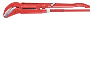 Llave para tubos, modelo sueco, 45°, para un trabajo seguro en las alturas