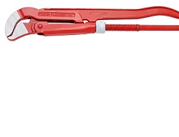 Llave para tubos, modelo sueco, 45°, forma de S