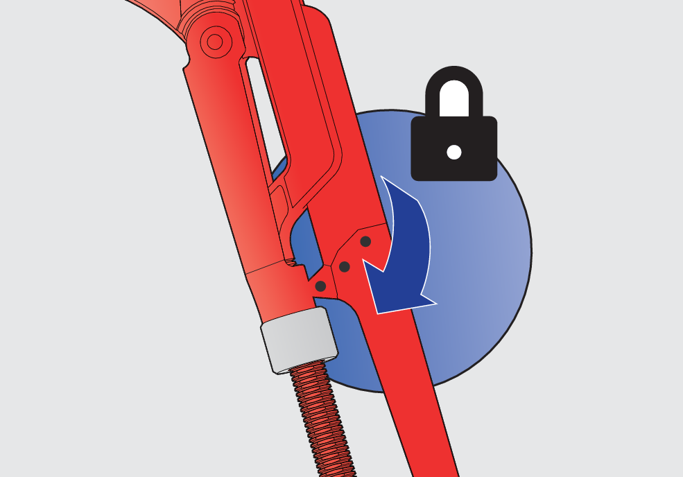 Llave grip autoblocante para tubos, boca lisa - Imagen 2