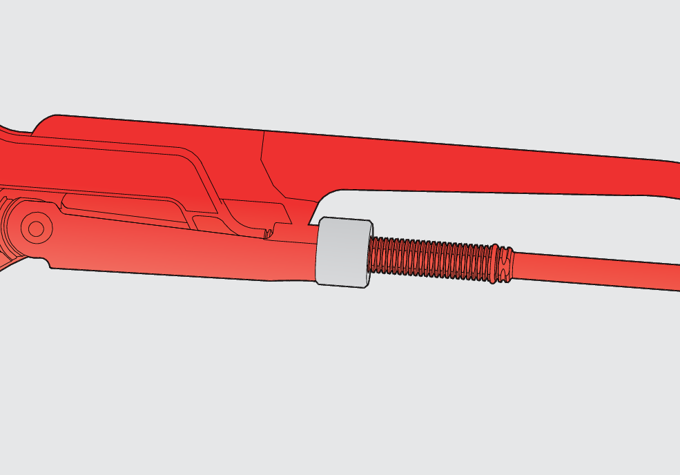 Llave grip autoblocante para tubos, boca lisa - Imagen 3