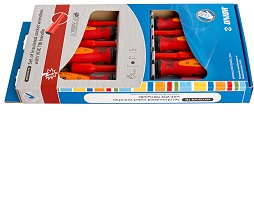 Juego de vasos con mango aislados VDE TBI, en caja de cartón