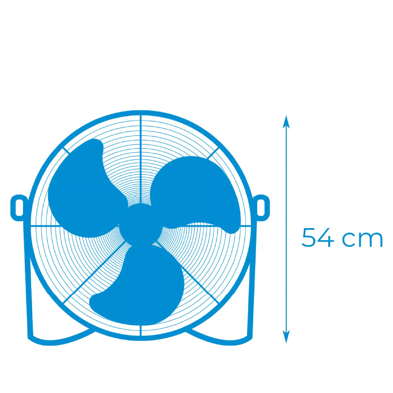 VENTILADOR INDUSTRIAL DE SUELO. COLOR NEGRO 100W, 64,7 dB, ASPAS Ø45 x 54 cm - EDM - Imagen 3
