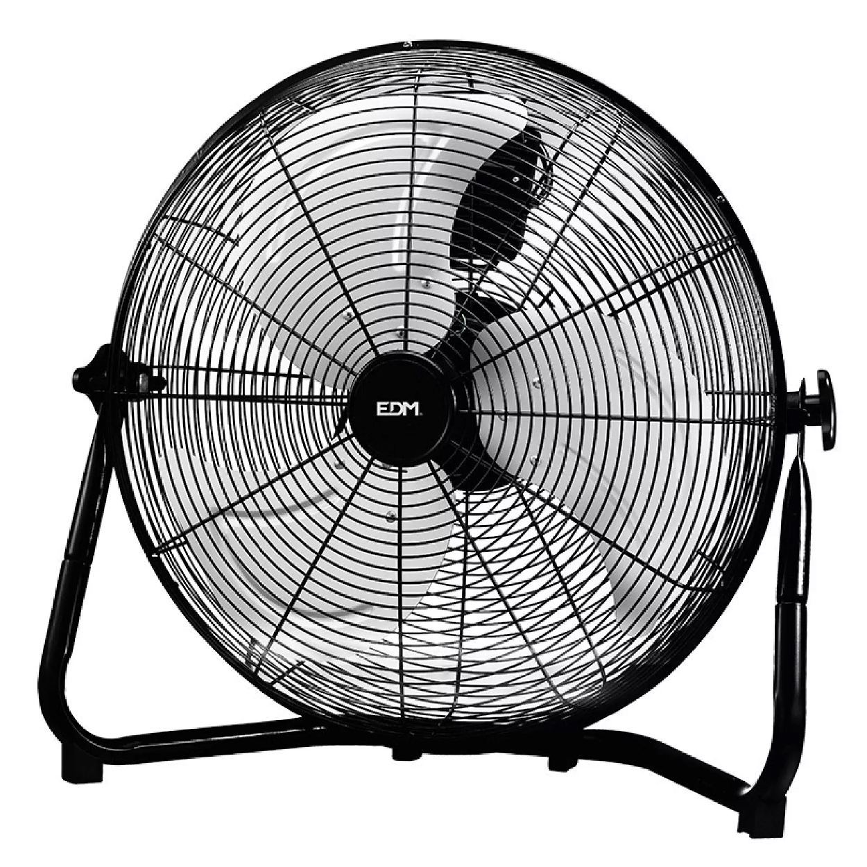 VENTILADOR INDUSTRIAL DE SUELO. COLOR NEGRO 100W, 64,7 dB, ASPAS Ø45 x 54 cm - EDM