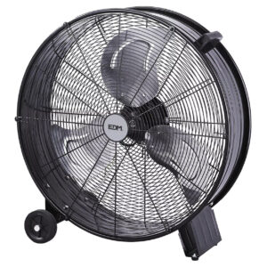 VENTILADOR INDUSTRIAL DE SUELO, CON RUEDAS, NEGRO 180 W, 59,8 dB, Ø65 cm - EDM