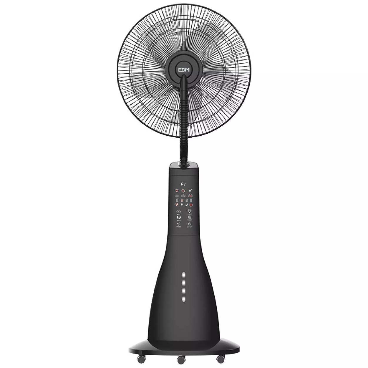 VENTILADOR DE PIE NEBULIZADOR RECARGABLE 70 W, Ø41 x 128 cm - EDM