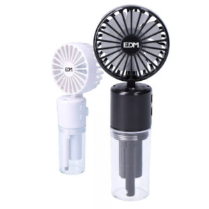 VENTILADOR NEBULIZADOR RECARGABLE, 4 VELOCIDADES. 6,2 x 16,4 cm. -EDM