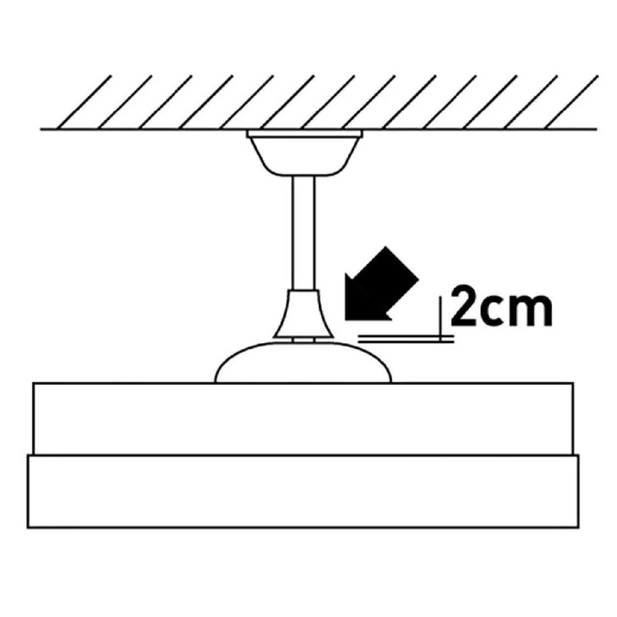 VENTILADOR DE TECHO 3CCT Ø107 cm, BLANCO-MADERA - EDM - Imagen 3