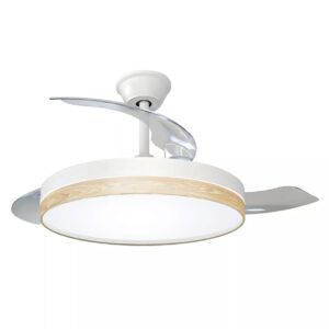 VENTILADOR DE TECHO 3CCT Ø107 cm, BLANCO-MADERA - EDM